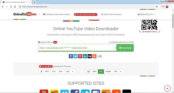 convert youtube to avi by Online YouTube