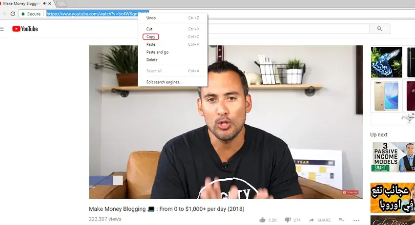 Download Videos from Youtube to Computer - Copy the URL